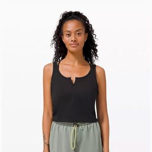 Cropped Henley tank top (like new!)